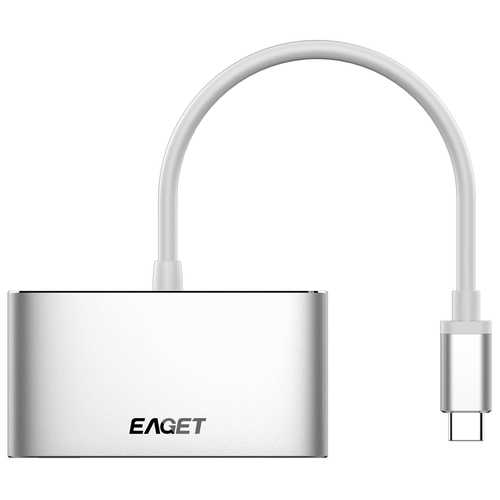 EAGET CH12 Multi-function Type-C to USB 3.0 VGA and Type-C Charging Hub USB Docking Station