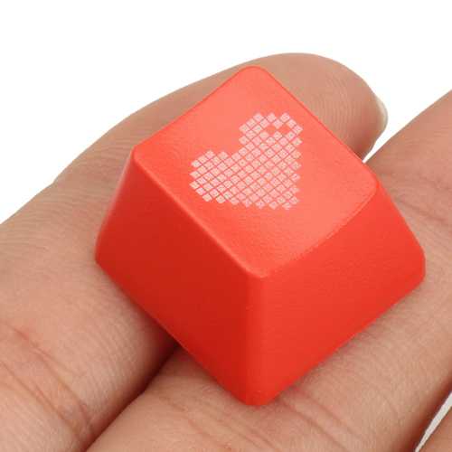 Red Heart R4 Esc ABS Translucent Backlit Keycaps For Mechanical Gaming Keyboard