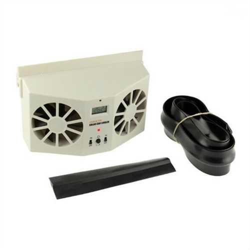 Solar Sun Power Car Auto Air Vent Cool Fan Cooler Ventilation System Radiator Can