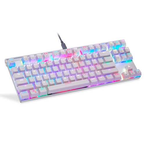 Motospeed CK101 87 Key NKRO RGB Backlit Mechanical Gaming Keyboard Outemu Red Blue Switch