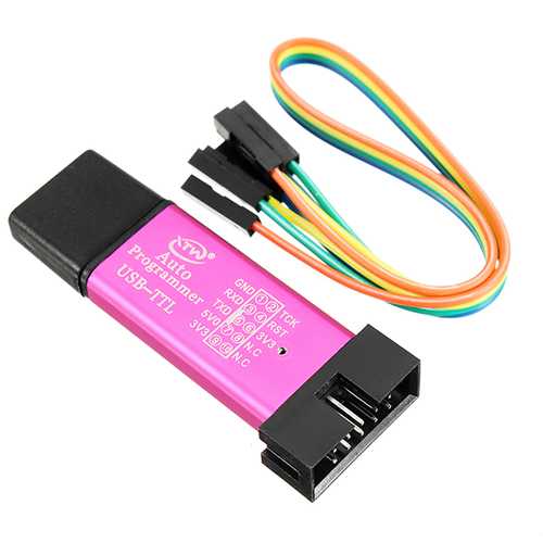 5V 3.3V SCM Burning Programmer Automatic STC Download Cable USB To TTL USB To Serial Port Baud Rate 115200 500MA Self-Recovery Fuse CH340 + SCM Control Core STCISP Fully Isolated