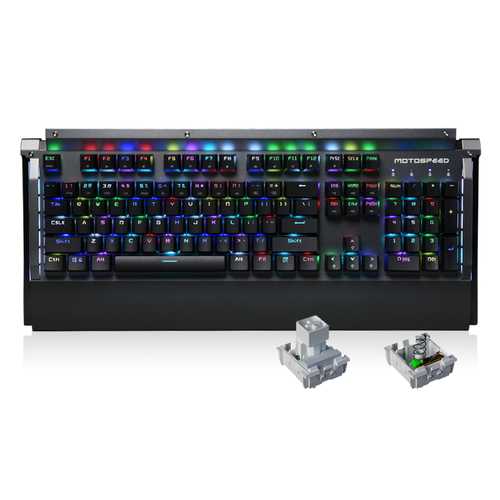 Motospeed CK98 Kailh BOX Switch 104 Keys NKRO USB Wired RGB Backlit Mechanical Gaming Keyboard