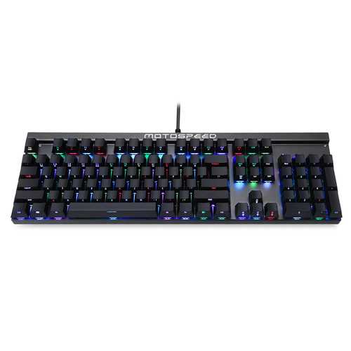 Motospeed CK103 Side Printed 104 Key NKRO RGB Mechanical Gaming Keyboard Blue Red Outemu Switch