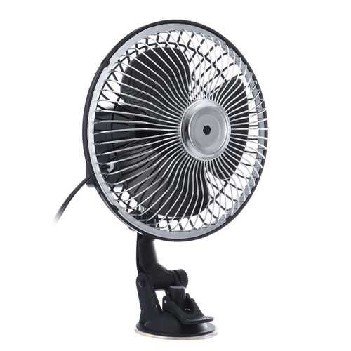 6 Inch Black 12V 24V Mini Car Air Fan Adsorption Ventilation Cooling Portable Fan