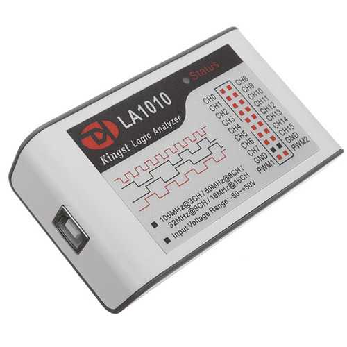 LA1010 USB Logic Analyzer 100M Max Sample Rate 16 Channel MCU/ARM/FPGA Debug Tool Oscilloscopes