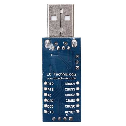 FT232 USB UART Board FT232R FT232RL To RS232 TTL Serial Module 52 x 17 x 11mm