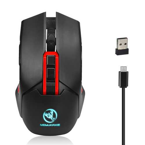 MOYUKAXIE X80 7Buttons 2.4Ghz Wireless Charging Gaming Mouse Optical Mice With 7-colors Breath Light