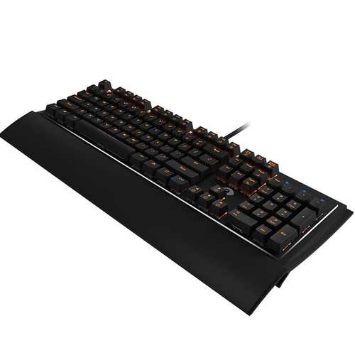 Dareu EK835 104 Keys Orange Light LED Backlight BOX Shaft Gaming Mechanical Keyboard Metal Panel