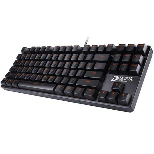 Dareu DK100 87Keys Black Brown Switch Gaming Mechanical Keyboard With Anti-Ghosting For Desktop