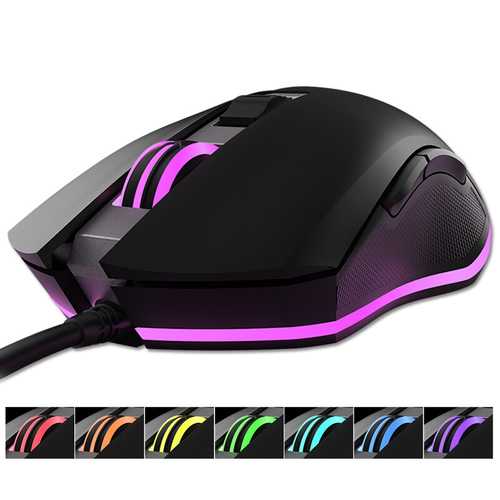 Dareu EM905 6 Button 4000DPI RGB LED Optical Professional Wired Gaming Mouse Backlight Mice For PC