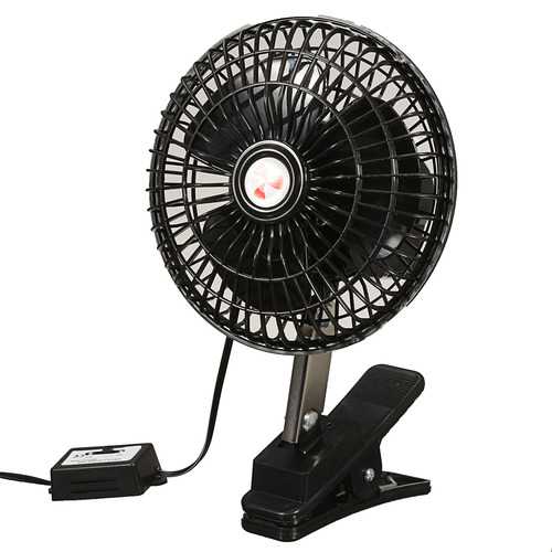 12V DC Car Electric Oscillating Fan Portable Cooler Clip for Vehicle Van Trunk