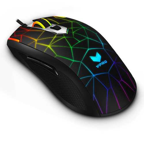 Rapoo V26S 7000DPI USB Wired RGB Backlit Optical Gaming Mouse