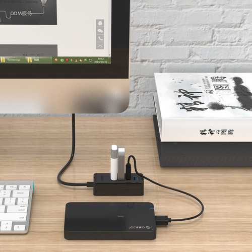 Orico W5P-U3 4 Ports USB 3.0 Desktop Hub Supports OTG Function with 5V Micro USB Power Port