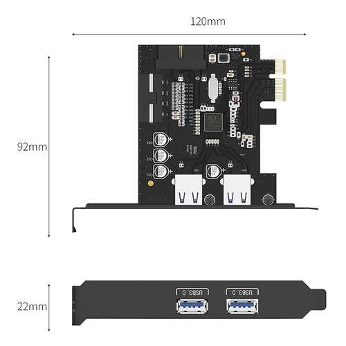 Orico PVU3-2O2I-V1 2-Port USB3.0 PCI-E Expansion Card