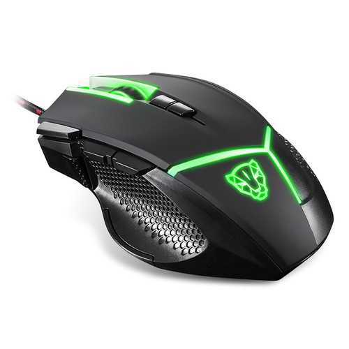 Motospeed V18 4000DPI 9 Keys RGB Backlit Optical Gaming Mouse with Fire Key Sniper Key