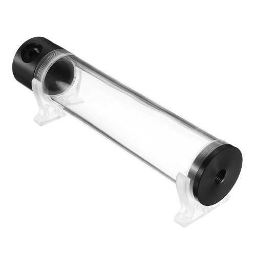 G1/4 T 50mm x 240mm Reservoir Helix Suspension Water Liquid Cooling Tank