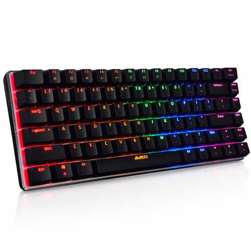 AJazz AK33 82 Keys RGB Backlit Detachable USB Wired Mechanical Gaming Keyboard