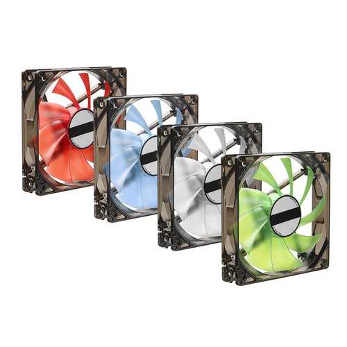 12cm Red Green Blue White LED Light Luminescent Computer Cooling Fan Cooler Heat Sink