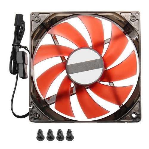 12cm Red Green Blue White LED Light Luminescent Computer Cooling Fan Cooler Heat Sink