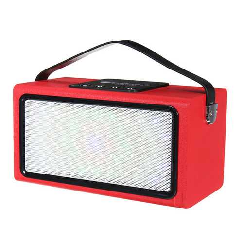 Bluetooth Wireless Retro Style Radio FM LED Light Speaker Support AUX USB TF