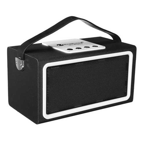 Bluetooth Wireless Retro Style Radio FM LED Light Speaker Support AUX USB TF