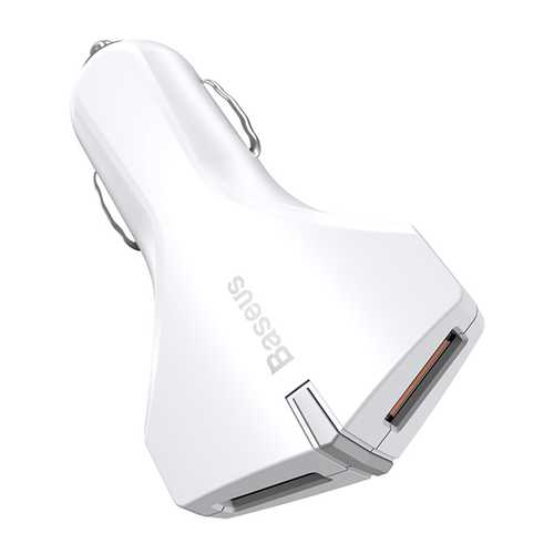 Baseus QC3.0 3A Dual USB Fast Car Charger With LED Indicator For iPhone X 8Plus Oneplus 5 Tablet