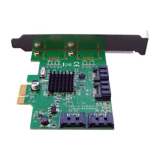 4 Port PCI-Express X1 SATA 3.0 6Gb/s Expansion Adapter Card Chipset For Marvell