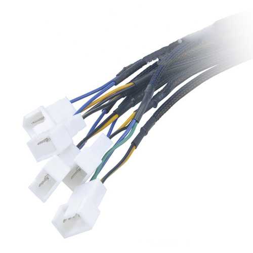 Akasa AK-CBFA07-45 FLEXA FP5S Fan Splitter Cable for 5 PWM Fans Hub