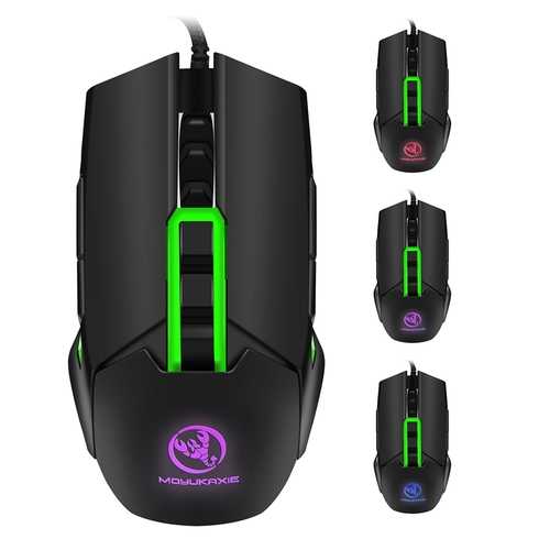 MOYUKAXIE S400 3200dpi Adjustable USB Wired LED Backlit Gaming Mouse