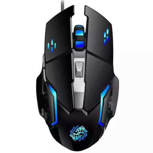 6 Buttons 2400DPI Adjustable USB Wired Optical Gaming Mouse for Desktop PC Laptops