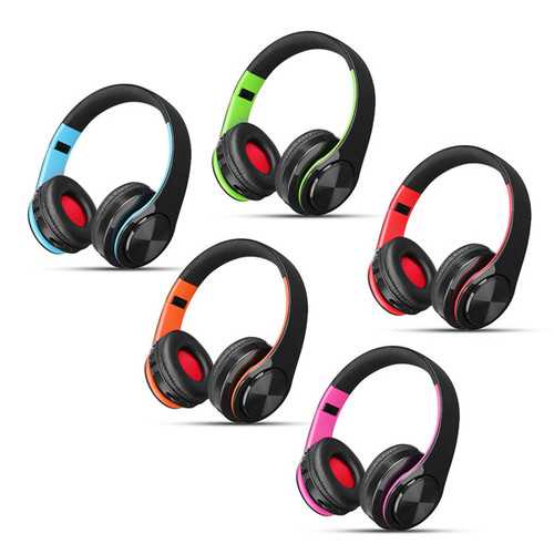 Portable Wireless Hifi Stereo Bluetooth Sports Headphone Headset Mic SD AUX