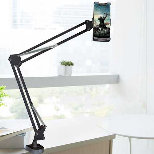 Rock Long Arm Lazy Holder Flexible Desktop Phone Stand Mount Bracket for 4-12.9 inches Phone Tablet