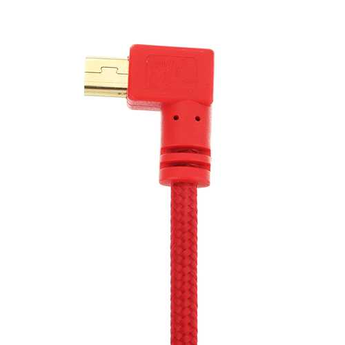 1m Red T-Shape Mini USB to USB Male to Male Data Cable for DIY Mechanical Keyboard