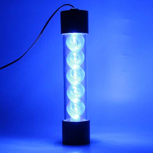 25.5cm G1/4 LED Cover Computer Cylinder T-Virus Water Cooling Tank Computer Water Liquid Cooling