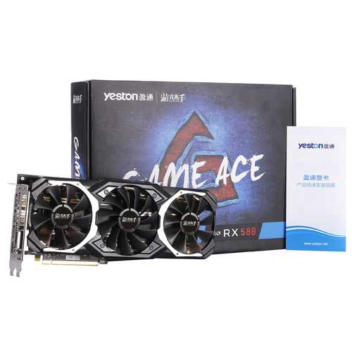 Yeston RX580 GPU 8G 8G 256bit GDDR5 1340-8000MHz Graphics Card