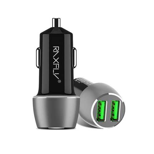 RAXFLY 3A 2Ports QC3.0 Fast Charging Car Charger For iphone X 8/8Plus Samsung S8 Xiaomi mi5 mi6