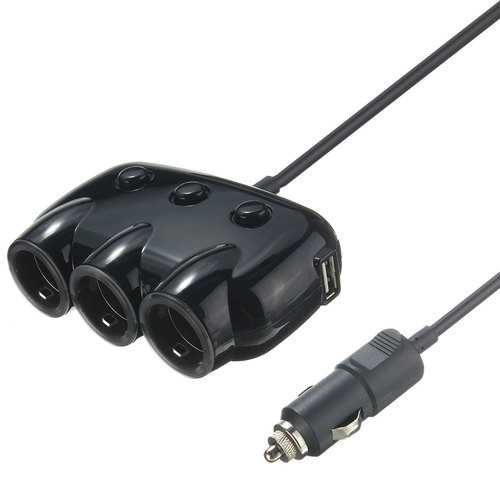 3.1A Adapter Splitter 2 Dual USB Port Charger DC 12V 24V Car Cigarette Lighter Charger For iphone X