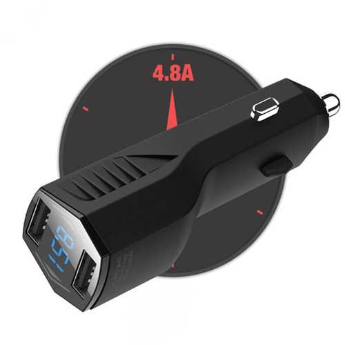 FLOVEME 4.8A Dual USB LED Display Fast Car Charger For iPhone X 8Plus Oneplus5 Xiaomi 6 Mi A1 S8