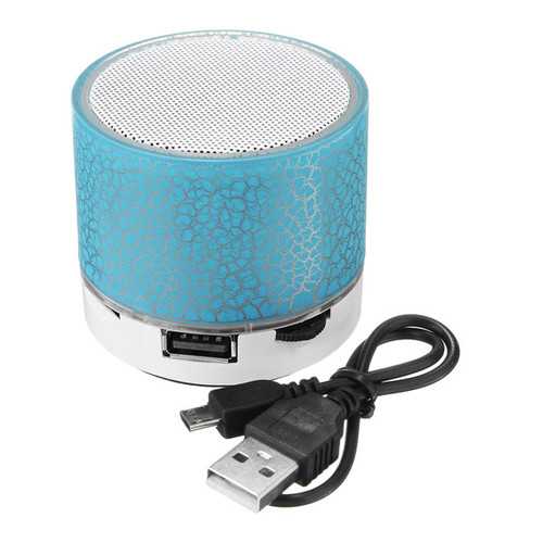 Mini Portable Wireless Bluetooth Hifi Bass Stereo Speaker MIC TF USB LED