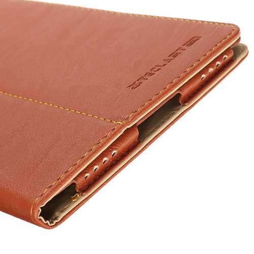 Original Tree-veins Leather Case Cover for Teclast T8 Brown