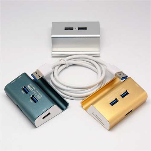 USB3.0 HUB + SD And Micro SD Card Reader High Speed USB3.0 Card Reader COMBO