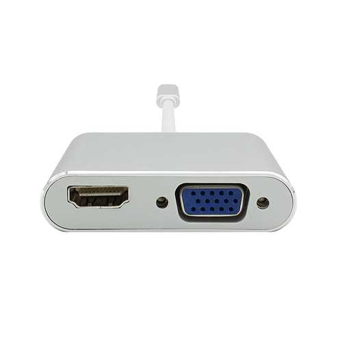 TYPE C TO HDMI + VGA 4K x 2K USB 3.1 to HDMI VGA Combo HD Dual Display With The Same