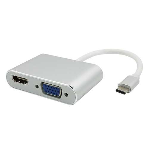 TYPE C TO HDMI + VGA 4K x 2K USB 3.1 to HDMI VGA Combo HD Dual Display With The Same