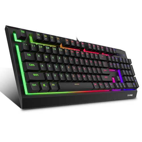 Rapoo V52S 104Keys Backlight Gaming Keyboard Blue Switch Handfeeling USB Wired