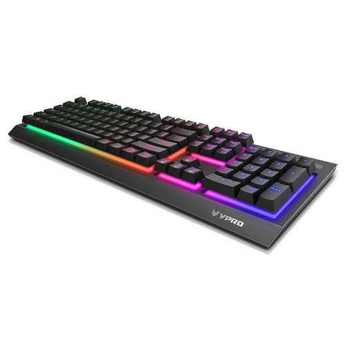 Rapoo V52S 104Keys Backlight Gaming Keyboard Blue Switch Handfeeling USB Wired