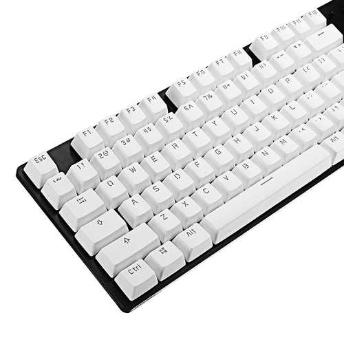 61 Key ANSI Layout OEM Profile PBT Keycaps Light Translucent Key Caps for 60% Mechanical Keyboard