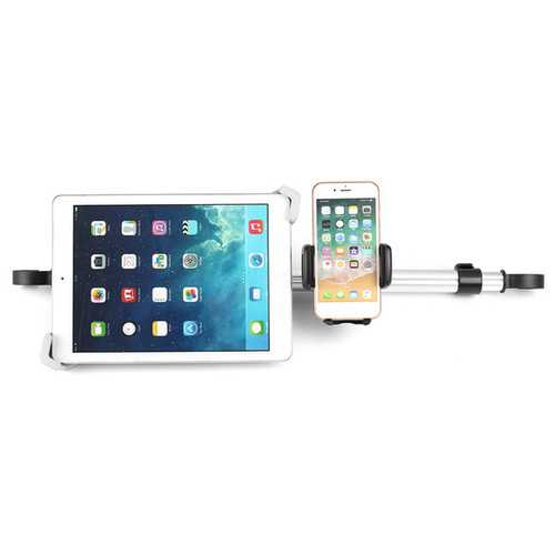 Universal Aluminum Alloy Car Headrest Holder For Phones And 7''-10.5'' Tablets