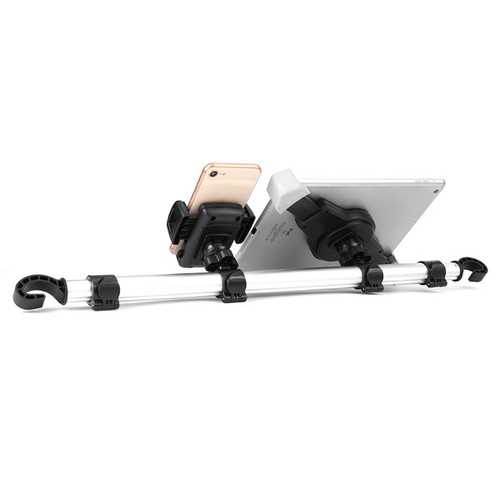 Universal Aluminum Alloy Car Headrest Holder For Phones And 7''-10.5'' Tablets