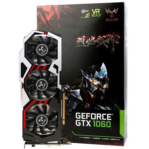 Colorful® iGAME GeForce GTX1060 U-3GD5 TOP 1594-1809/8008MHz 3G 192bit Gaming Video Graphics Card