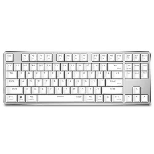 Rapoo MT500 87-Key Ultra-Slim Red Switch Wired Mechanical Keyboard for Office